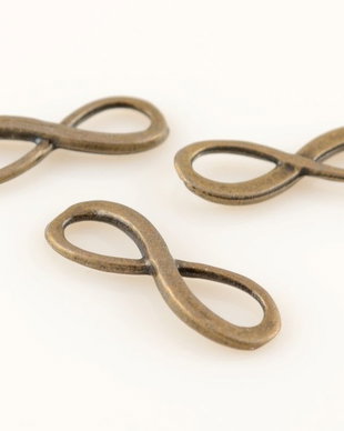 S807 Conector infinit bronz 23x8mm
