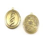 Pandantiv tip locket oval, finisaj bronz, 33x23,5 mm (cod 11-215)