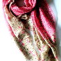 Esarfa Martisor Floricele Roz/Bej