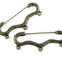 3358 - Baza brosa bronz 44x18mm