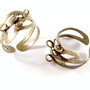 3368 - 2 buc Inel reglabil bronz bucle de prindere