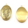 Pandantiv tip locket oval, finisaj bronz, 42x27 mm (cod 11-216)