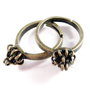 3370 - 2 buc Inel reglabil bronz cu bucle