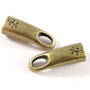 3371 - 2buc Capat de snur bronz 22x8x8mm int.5.4mm