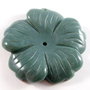 3377 - Pandantiv floare sculptata jad 46-47mm