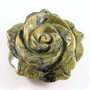 3379 - Pandantiv floare sculptata unakit 37x38mm