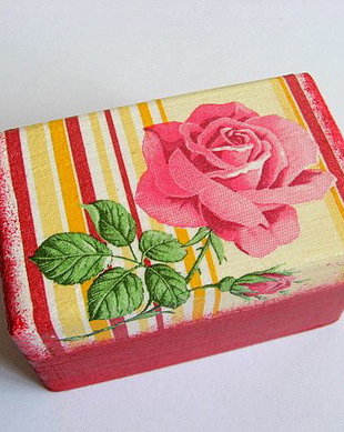 cutie lemn decorata 21422