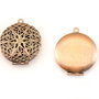 Pandantiv tip locket, finisaj cupru antichizat, 27 mm (cod 11-218)