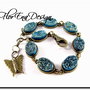 F0986 - Druzy butterfly - bratara REZERVAT A.V.