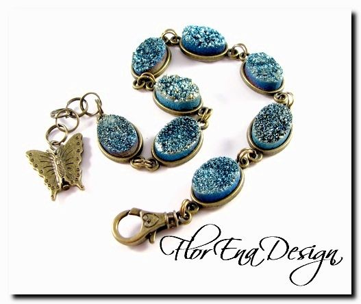 F0986 - Druzy butterfly - bratara REZERVAT A.V.
