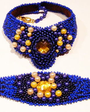 Set indigo &amp; auriu