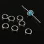 E822 Conector cerc argintiu antic 8mm