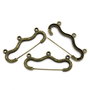 1b Baza brosa ,finisaj bronz, 3bucle , 46x20mm (bz 15)
