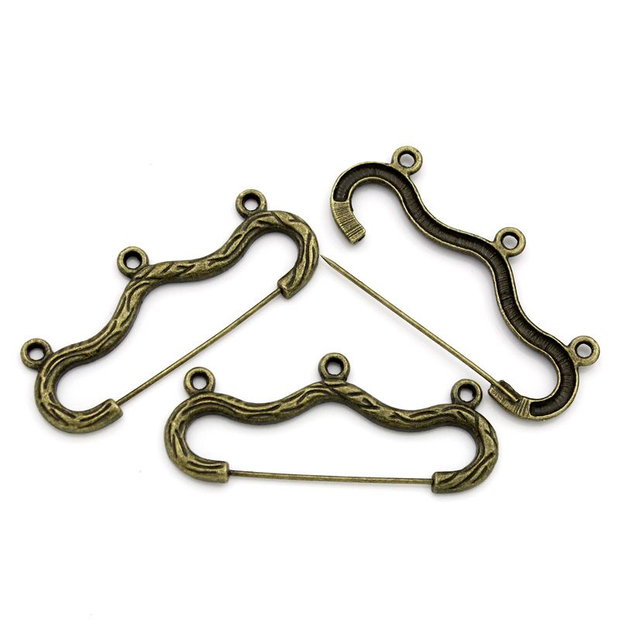 1b Baza brosa ,finisaj bronz, 3bucle , 46x20mm (BZ0015)