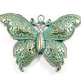 3419 - Pandantiv fluture bronz verdigris 74x52mm