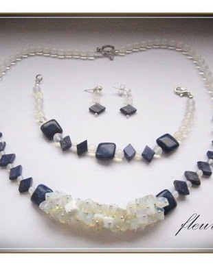 SET LAPIS-LAZULI SI OPALIT