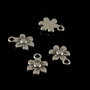 U827.3 Charms floare argintiu antic 13x9mm