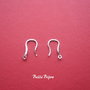Model nou de tortite cercei cu o bucla de prindere din argint 925 rodiat 2x10x16 mm