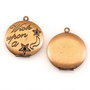 Pandantiv tip locket, finisaj cupru antichizat, 25,5 mm (cod 11-221)
