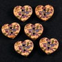 3412 - 6 buc Nasturi lemn print color 17x15mm