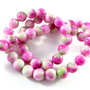 3424 - 10buc Jad vopsit verde roz fucsia 8.5mm