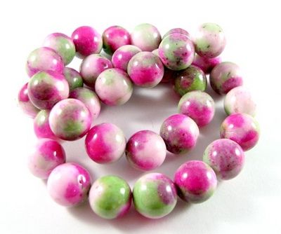 3426 - 5buc Jad vopsit verde roz fucsia 12mm