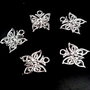 1b charm placat argint fluture 15x13mm (SP0089)
