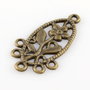 I828 Chandelier metalic bronzat floricele 34x18mm
