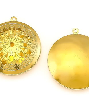 Pandantiv tip locket, finisaj auriu, 32 mm (cod 11-223)