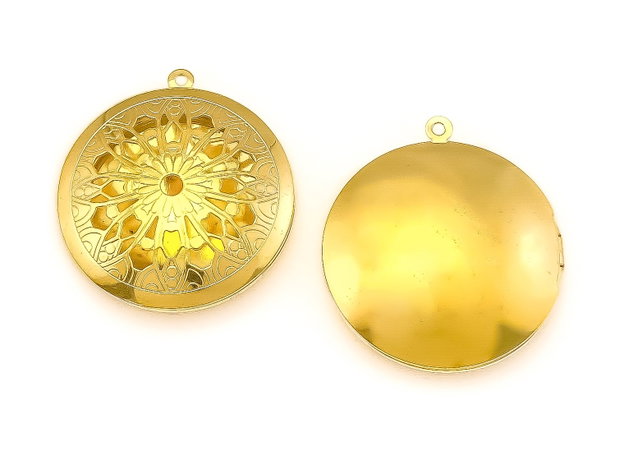 Pandantiv tip locket, finisaj auriu, 32 mm (cod 11-223)