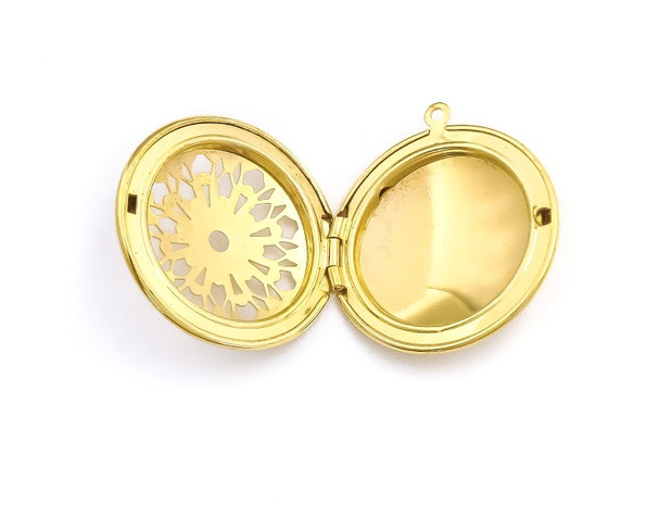 Pandantiv tip locket, finisaj auriu, 32 mm (cod 11-223)