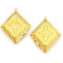 Pandantiv tip locket romb, finisaj auriu, 42x32 mm (cod 11-225)