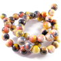 3429 - 10buc Jad vopsit galben orange negru fumuriu 8-8.5mm