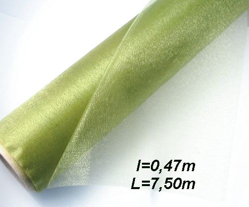 3445 - Organza verde 0.47x7.5 m