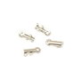 Capat snur placat cu argint, 7x2 mm – 2 buc (cod 12-45)