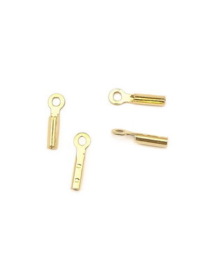 Capat snur placat cu aur, 4x1 mm – 2 buc (cod 12-46)