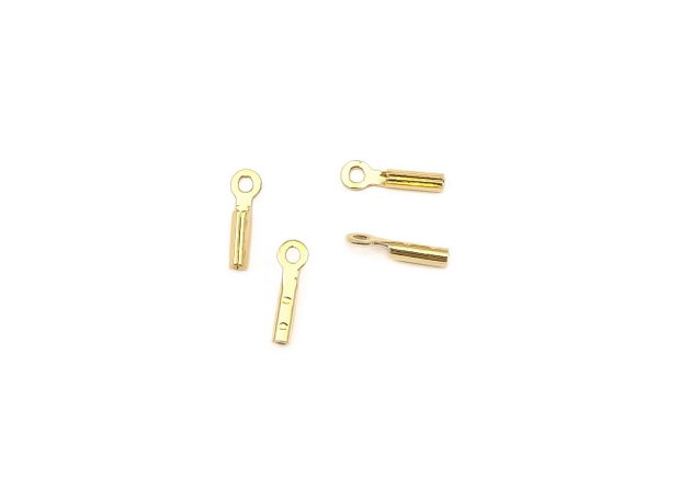 Capat snur placat cu aur, 4x1 mm – 2 buc (cod 12-46)