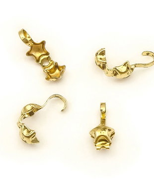 Cupa nod stea, placata cu aur antichizat, 7x5 mm – 2 buc (cod 12-47)
