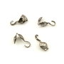 Cupa nod frunza, placata cu argint antichizat, 10x4 mm – 2 buc (cod 12-49)