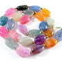 3433 - 6 buc Agate multicolore cracke 15x10mm