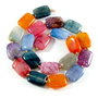 3434 - 5 buc Agate multicolore cracke 18x13mm