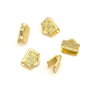 Capat panglica, placat cu aur, 8x5 mm – 2 buc (cod 12-51)