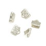 Capat panglica, placat cu argint, 8x5 mm – 2 buc (cod 12-52)