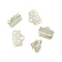 Capat panglica, placat cu argint, 10x6 mm – 2 buc (cod 12-53)