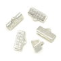 Capat panglica, placat cu argint, 13x6 mm – 2 buc (cod 12-54)