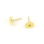 Tortite cercei tip tija, placate cu aur, platou 8 mm (cod 4-55)