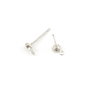 Tortite cercei tip tija, finisaj argintiu, cupa 4 mm (cod 4-59)
