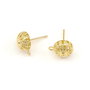 Tortite cercei tip tija, placate cu aur, 8 mm (cod 4-60)