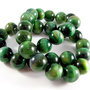 3455 - 2buc Ochi de tigru verde padure 12mm