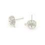 Tortite cercei tip tija, placate cu argint, 8 mm (cod 4-61)